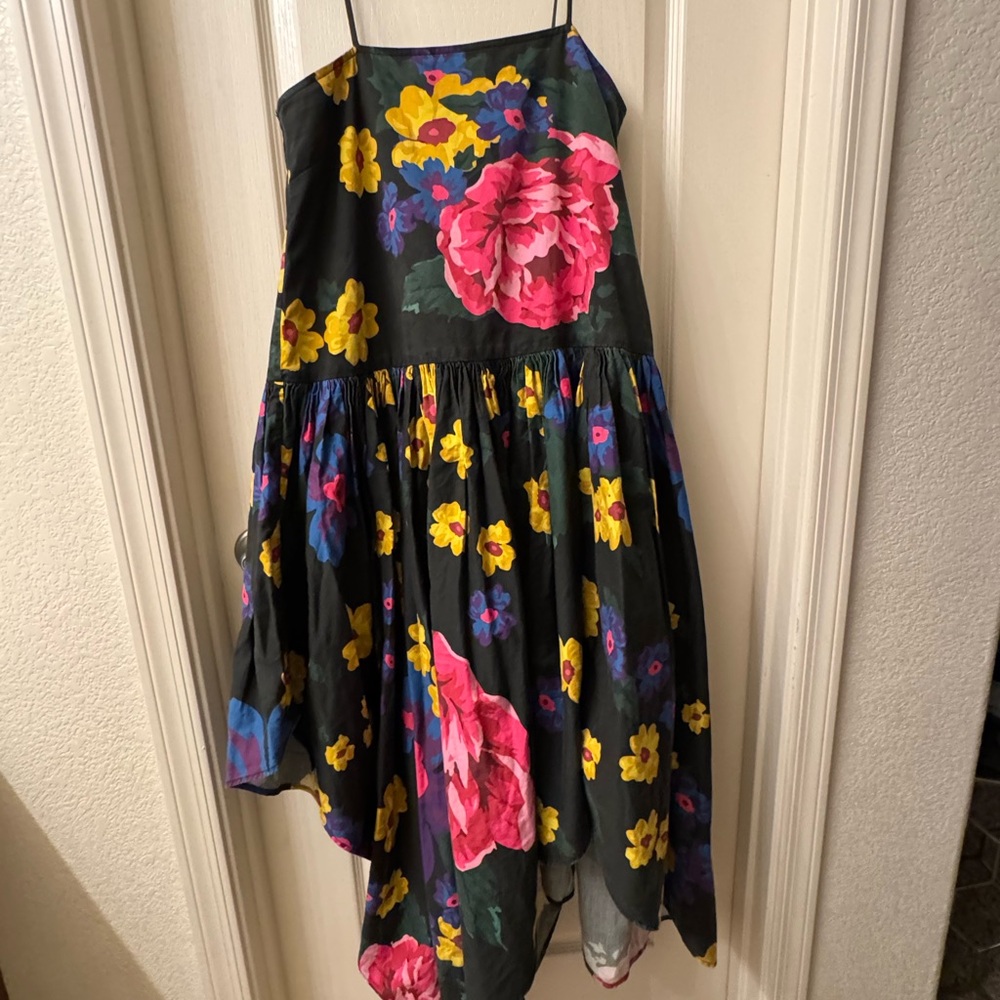Vibrant Floral Asymmetrical Dress